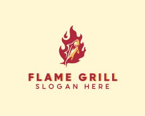 Hot Grill Fish logo design