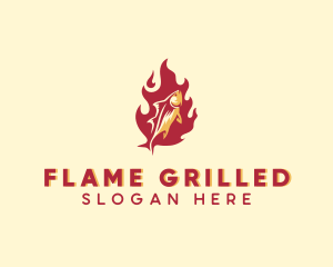 Hot Grill Fish logo design