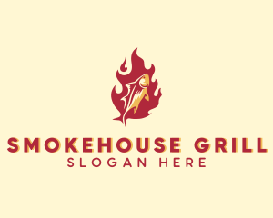 Hot Grill Fish logo design