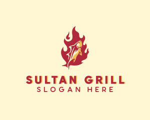 Hot Grill Fish logo design