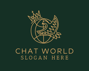 Global Crown Bird logo design