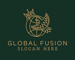 Global Crown Bird logo design