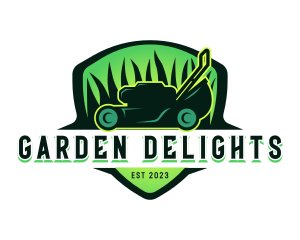 Lawn Mower Grass Trimmer logo design