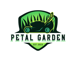 Lawn Mower Grass Trimmer logo design