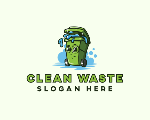 Trash Bin Sanitation logo design