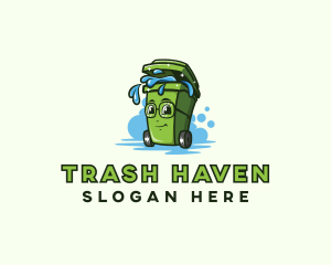 Trash Bin Sanitation logo design