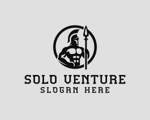 Knight Warrior Spartan logo design