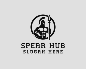 Knight Warrior Spartan logo design