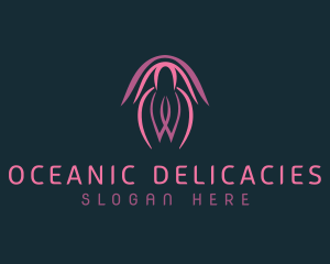 Ocean Jellyfish Aquarium logo design