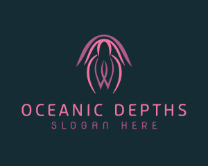 Ocean Jellyfish Aquarium logo design