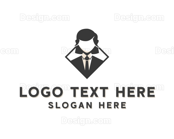 Female Business Consultant Logo