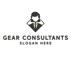 Female Business Consultant logo design