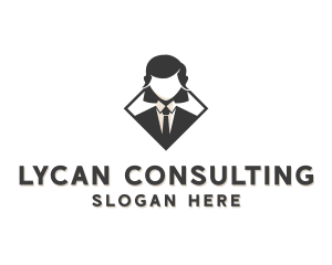 Female Business Consultant logo design