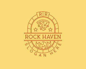 Pizza Pizzeria Oven logo design