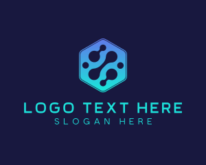 Gradient Digital Hexagon  logo