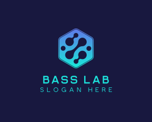 Gradient Digital Hexagon  logo design