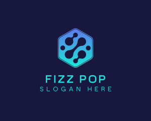 Gradient Digital Hexagon  logo design