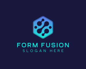 Gradient Digital Hexagon  logo design