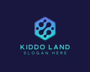 Gradient Digital Hexagon  logo design