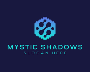 Gradient Digital Hexagon  logo design