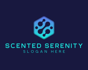 Gradient Digital Hexagon  logo design