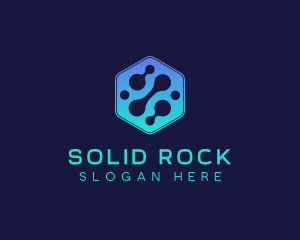 Gradient Digital Hexagon  logo design