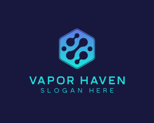 Gradient Digital Hexagon  logo design