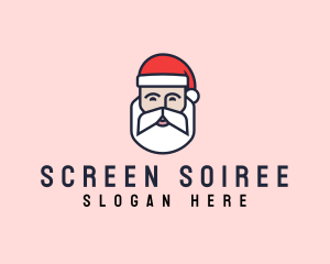 Santa Claus Christmas logo design