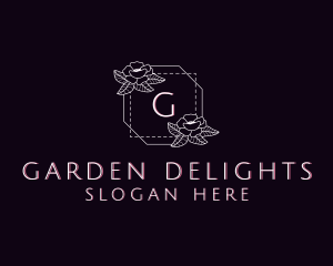 Natural Flower Decoration logo design