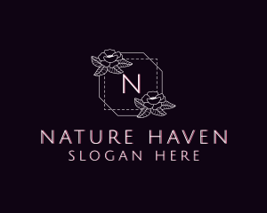 Natural Flower Decoration logo design