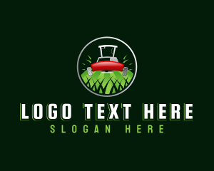 Grass Mower Landscaping logo