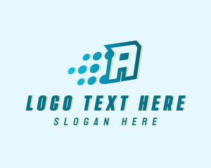 Modern Tech Letter A logo