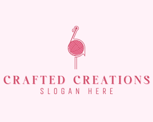 Weaving Crochet Yarn logo design