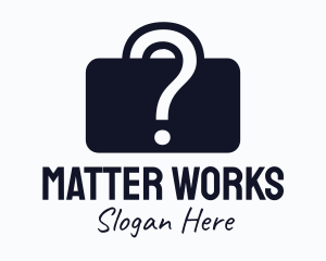 Question Briefcase Mystery logo design