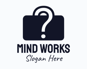 Question Briefcase Mystery logo design