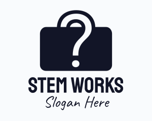 Question Briefcase Mystery logo design