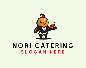 Chicken Waiter Restaurant logo design