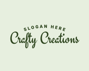 Crafty Script Wordmark logo design