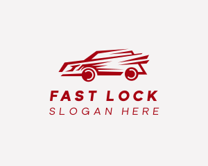 Fast Red Race Car logo design