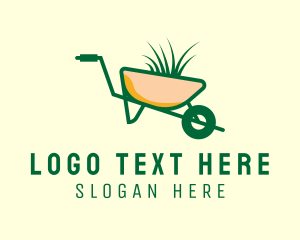 Wheelbarrow Gardening Plant logo