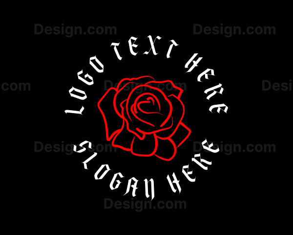 Gothic Rose Tattoo Logo