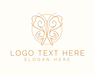 Elegant Gold Butterfly logo