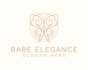 Elegant Gold Butterfly logo design