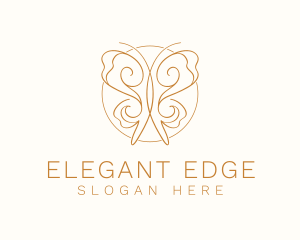 Elegant Gold Butterfly logo design