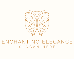 Elegant Gold Butterfly logo design