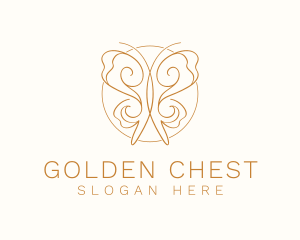 Elegant Gold Butterfly logo design