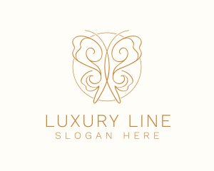 Elegant Gold Butterfly logo design