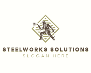 Welding Fabrication Steelworks logo design