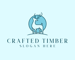 Wild Deer Animal logo design