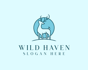 Wild Deer Animal logo design